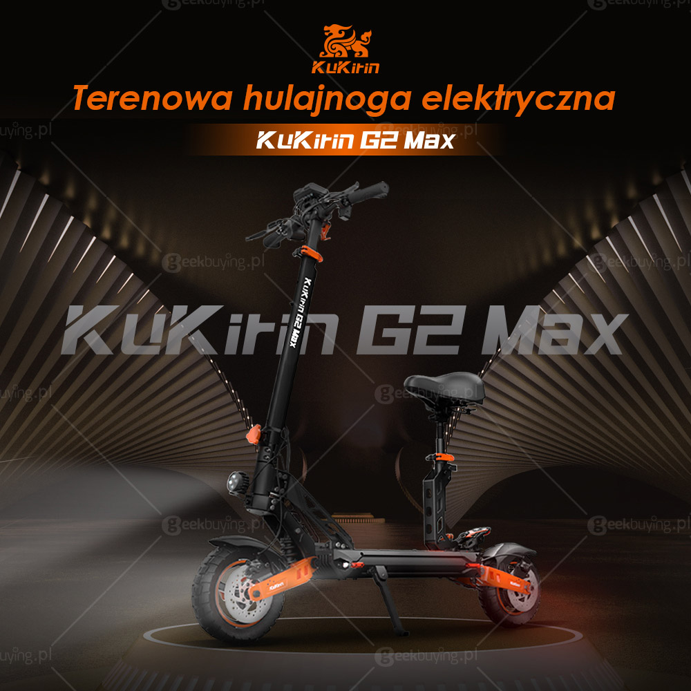 Sk adana Terenowa Hulajnoga Elektryczna KuKirin G2 MAX Opony 10x2 75 sk-adana-terenowa-hulajnoga-elektryczna-kukirin-g2-max-opony-10x2-75